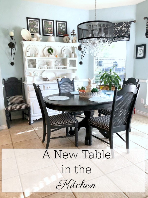 A new table in the kitchen