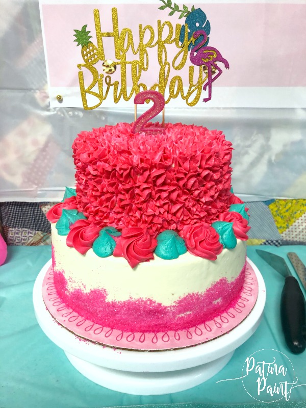 Happy Birthday Flamingo Cake