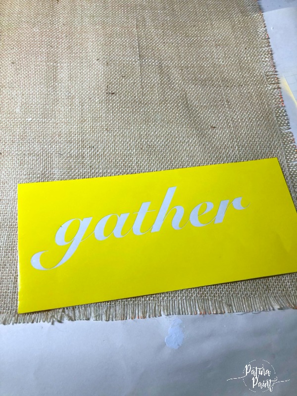 Vinyl stencil