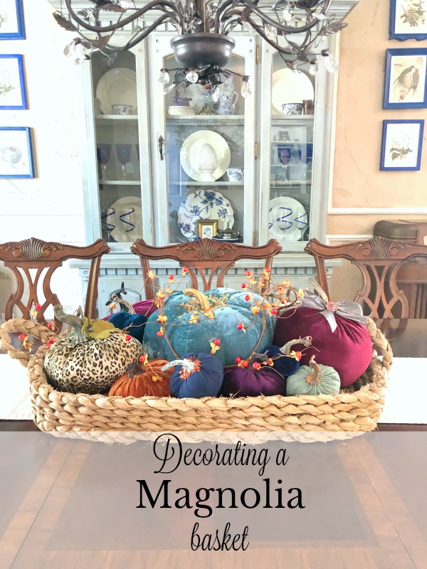 Decorating a magnolia basket