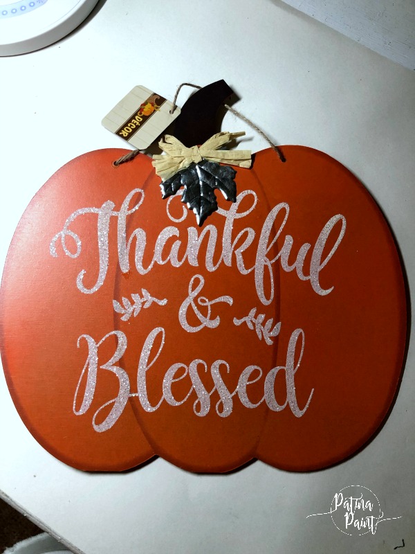 Dollar Tree Pumpkin sign