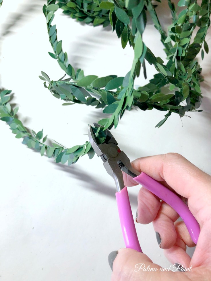 Faux boxwood wreath