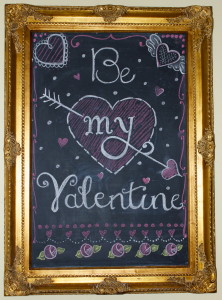 Valentine Chalk Art