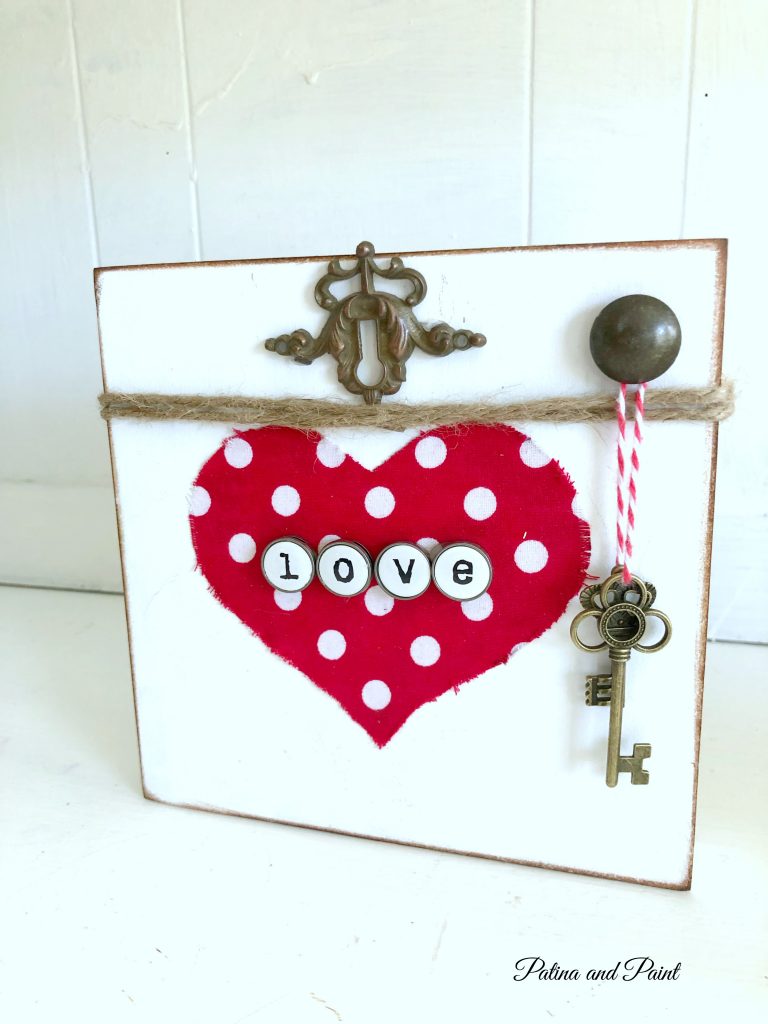mixed media Valentine's Decor
