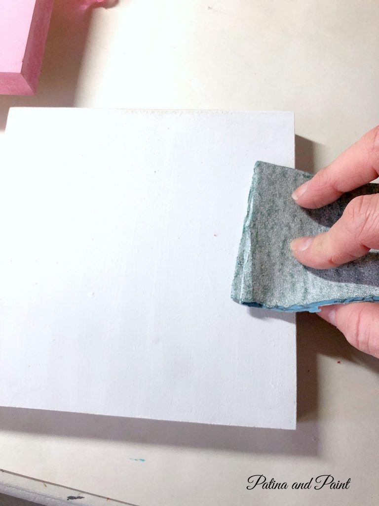 sanding wooden block