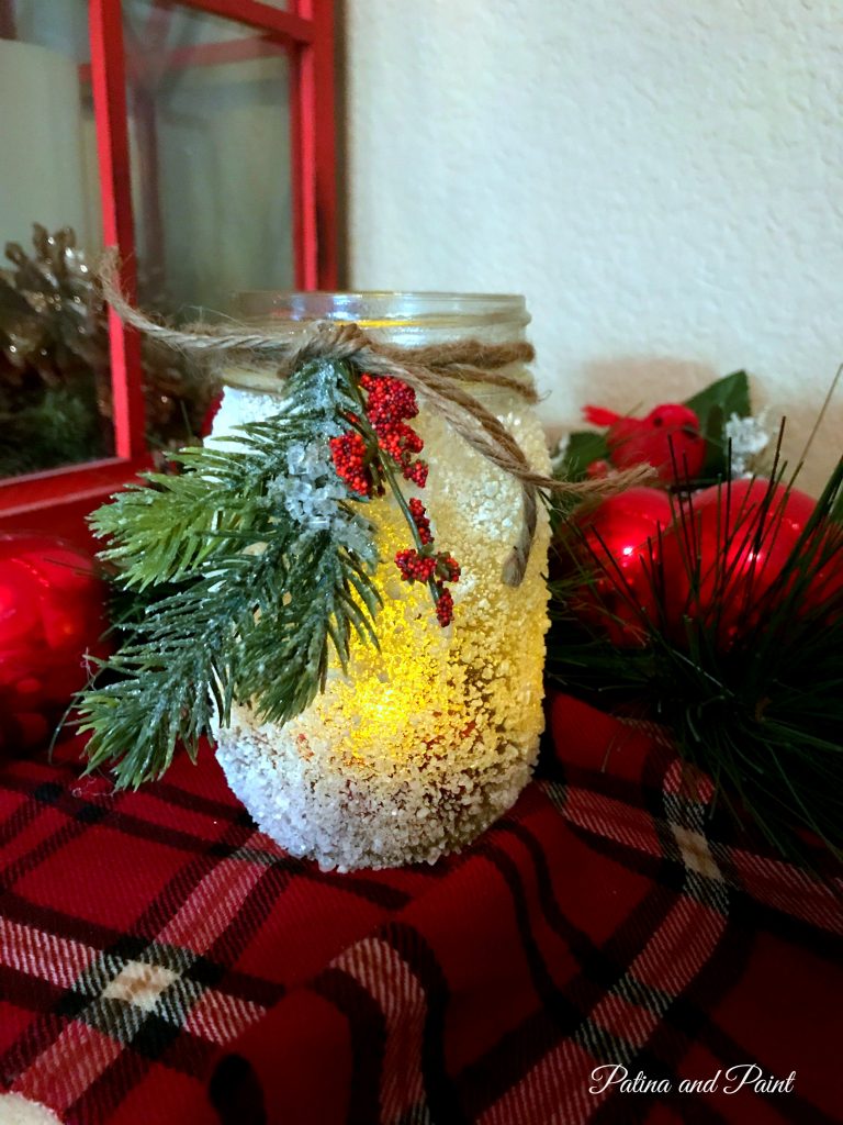 Christmas mason jar
