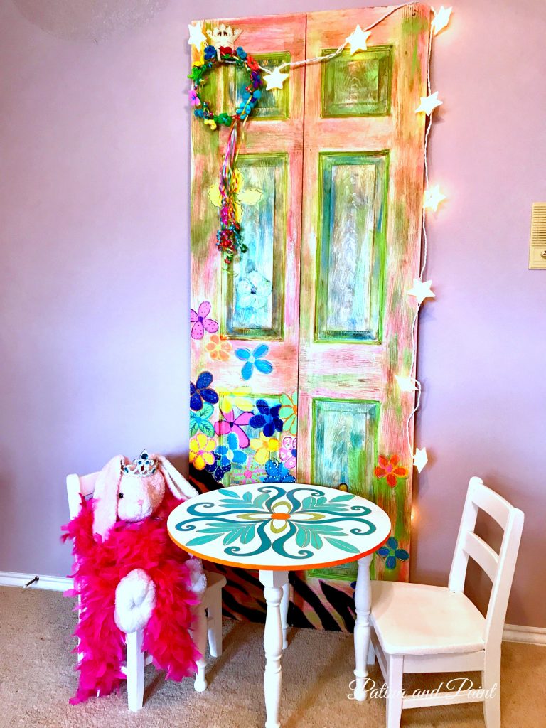 decorated painted door