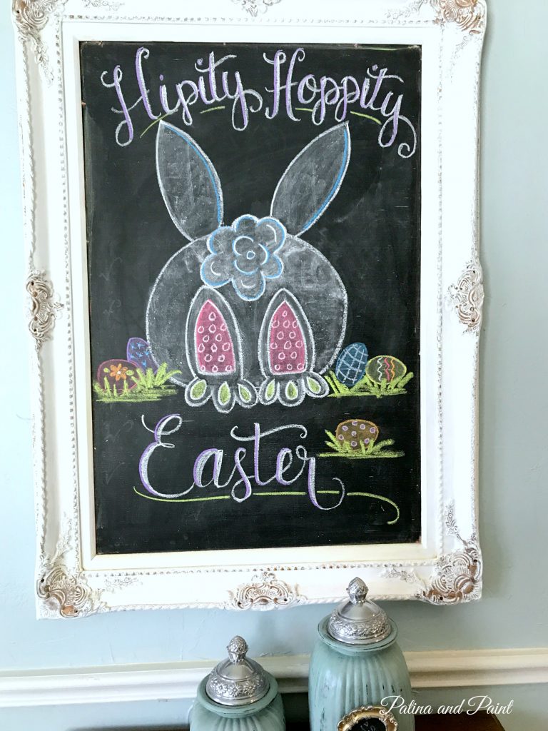 easter chalk board