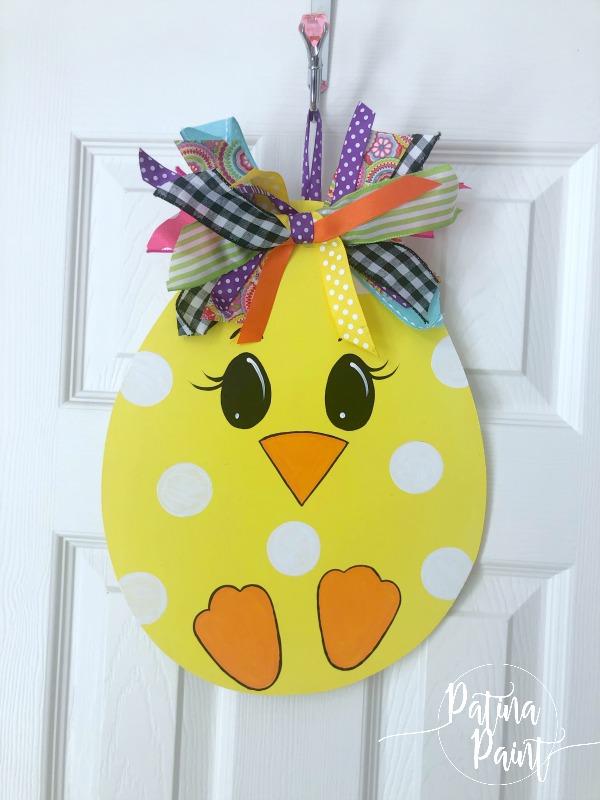 chick easter egg door hanger