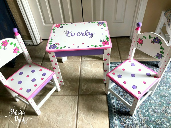 Painting a children's table