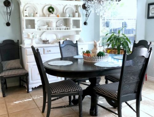 kitchen table, kitchen hutch