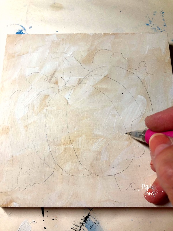 drawing a pumpkin