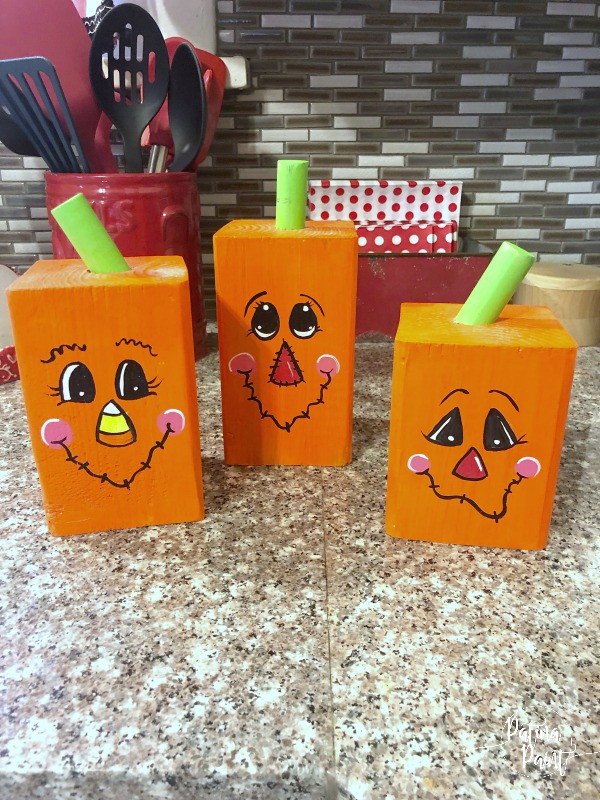 fence post pumpkins