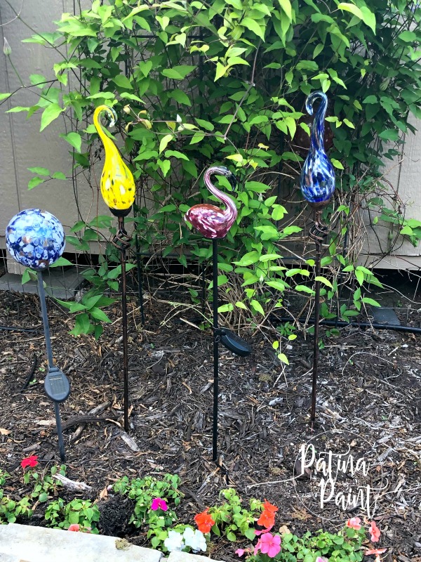 glass yard art