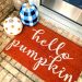 Painted Pumpkins and door mat