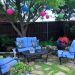 paper lanterns in the garden