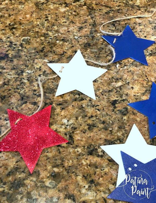 red, white and blue star banner